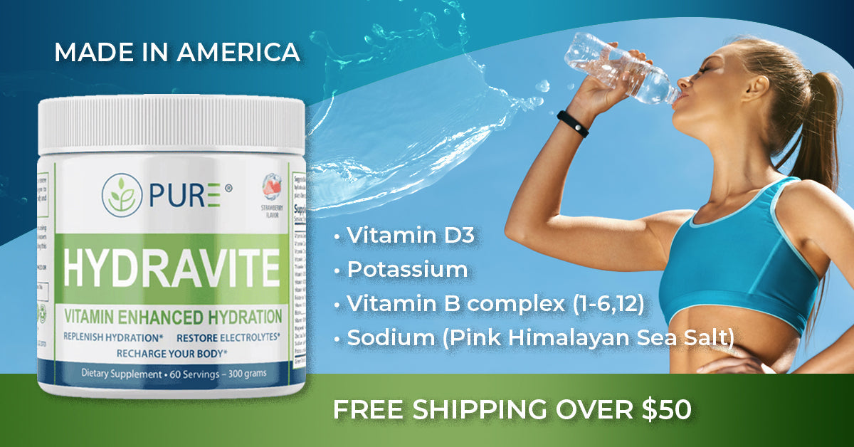 Hydravite | Electrolytes, Vitamins, Hydration, Strawberry, 60 Servings, USA!