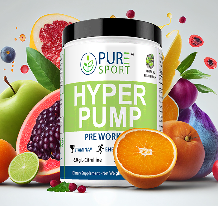 Hyper Pump | Pre-Workout, L-Citrulline, Beta Alanine, Fruit Punch, 25 Serving!