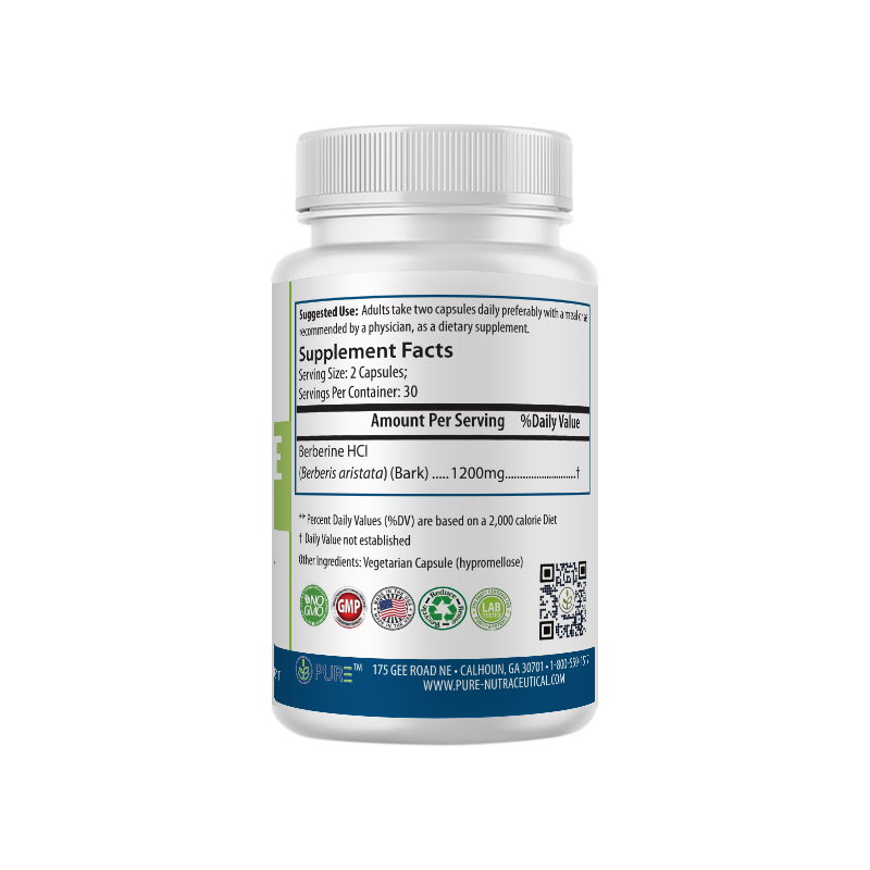 Berberine | 1200mg, Blood Sugar, Heart, Weight Loss, 30 Caps, USA!