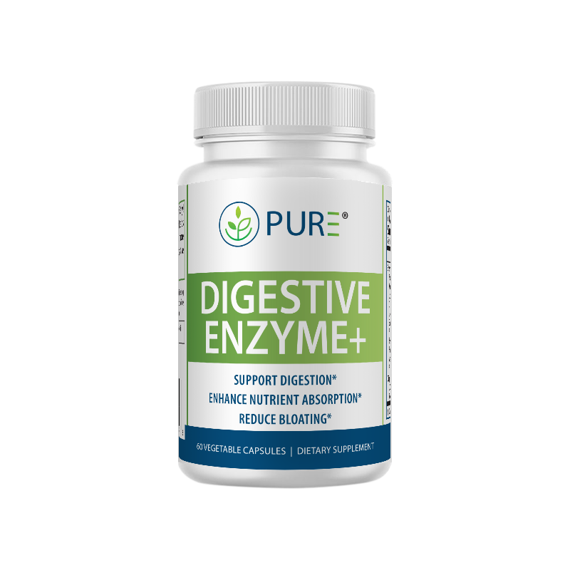 Digestive Enzymes+ | Protease, Lipase, L-Glutamine, Bloat Relief, 60 Caps, USA!