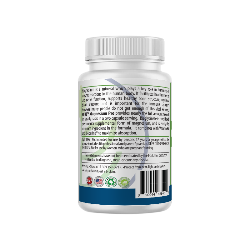 Magnesium Pro | 220mg, Bisglycinate, Stress, Muscle, 60 Caps, USA!