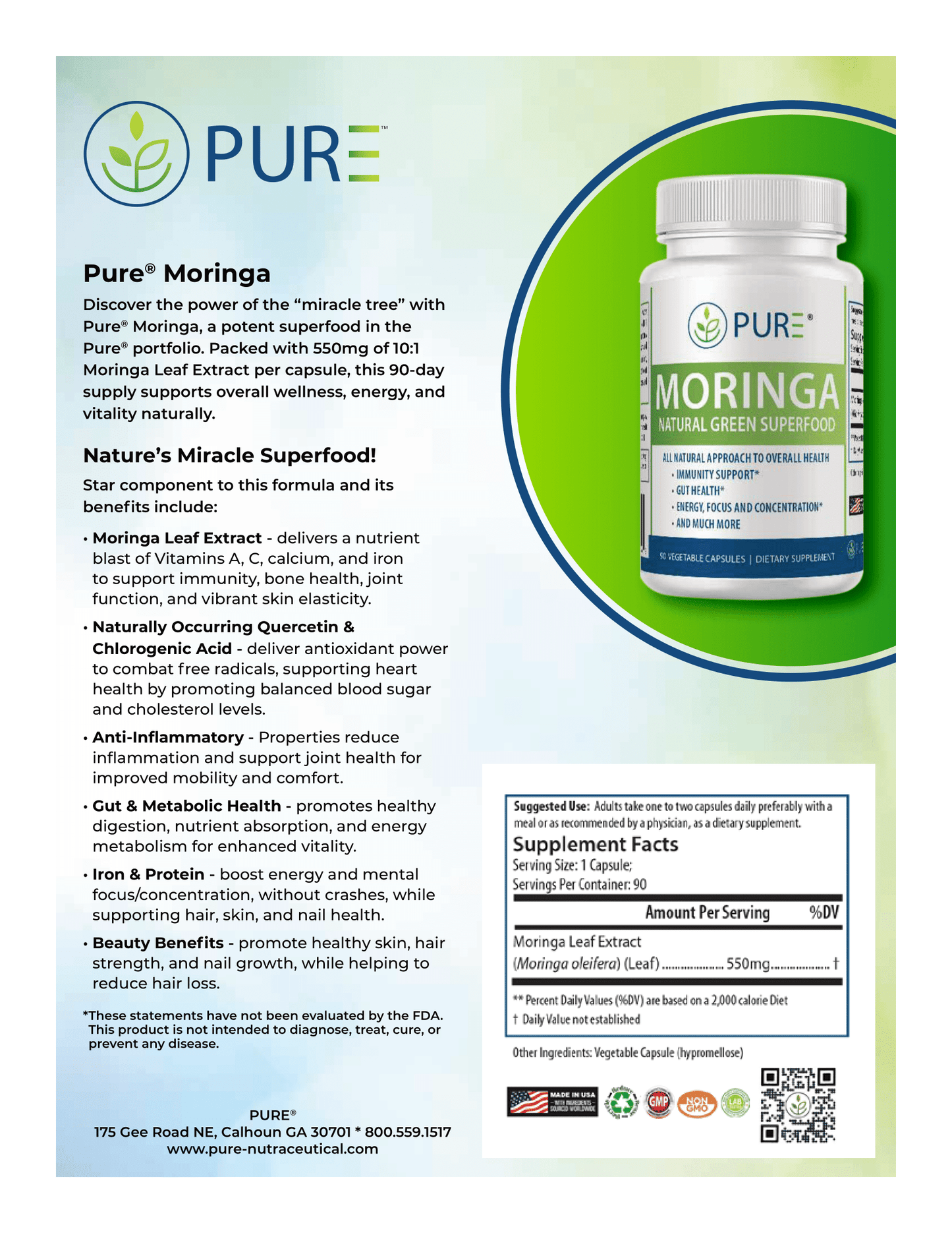 PURE® Moringa | 90 Capsules
