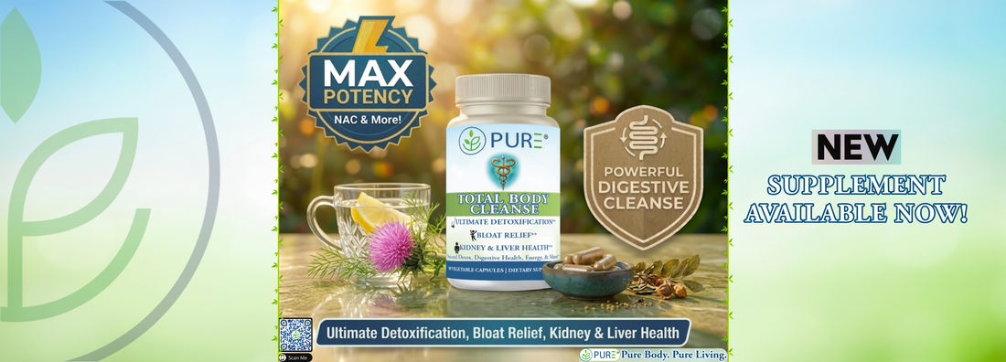 🎆NEW Product Highlight! PURE Total Body Cleanse is now available! Ultimate Detox, Bloat Relief, Liver & Kidney Health!🌟