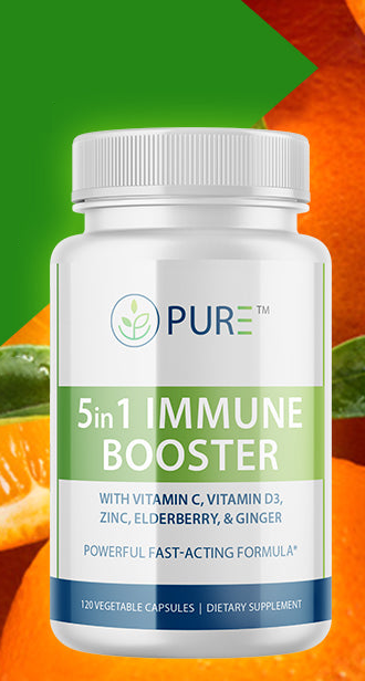 5 in 1 Immune Booster | (60 day supply!) Fortify Your Defenses with Vitamin C, D3, & more!