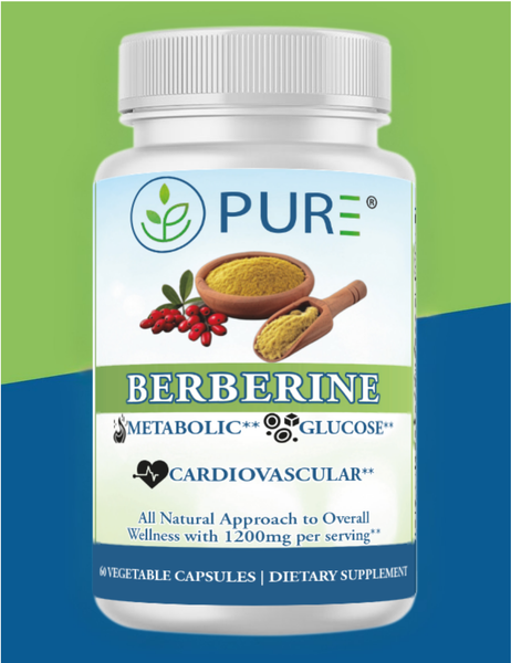 Berberine HCL 1200mg (per serving) - Metabolic & Blood Sugar Support - 60 Capsules