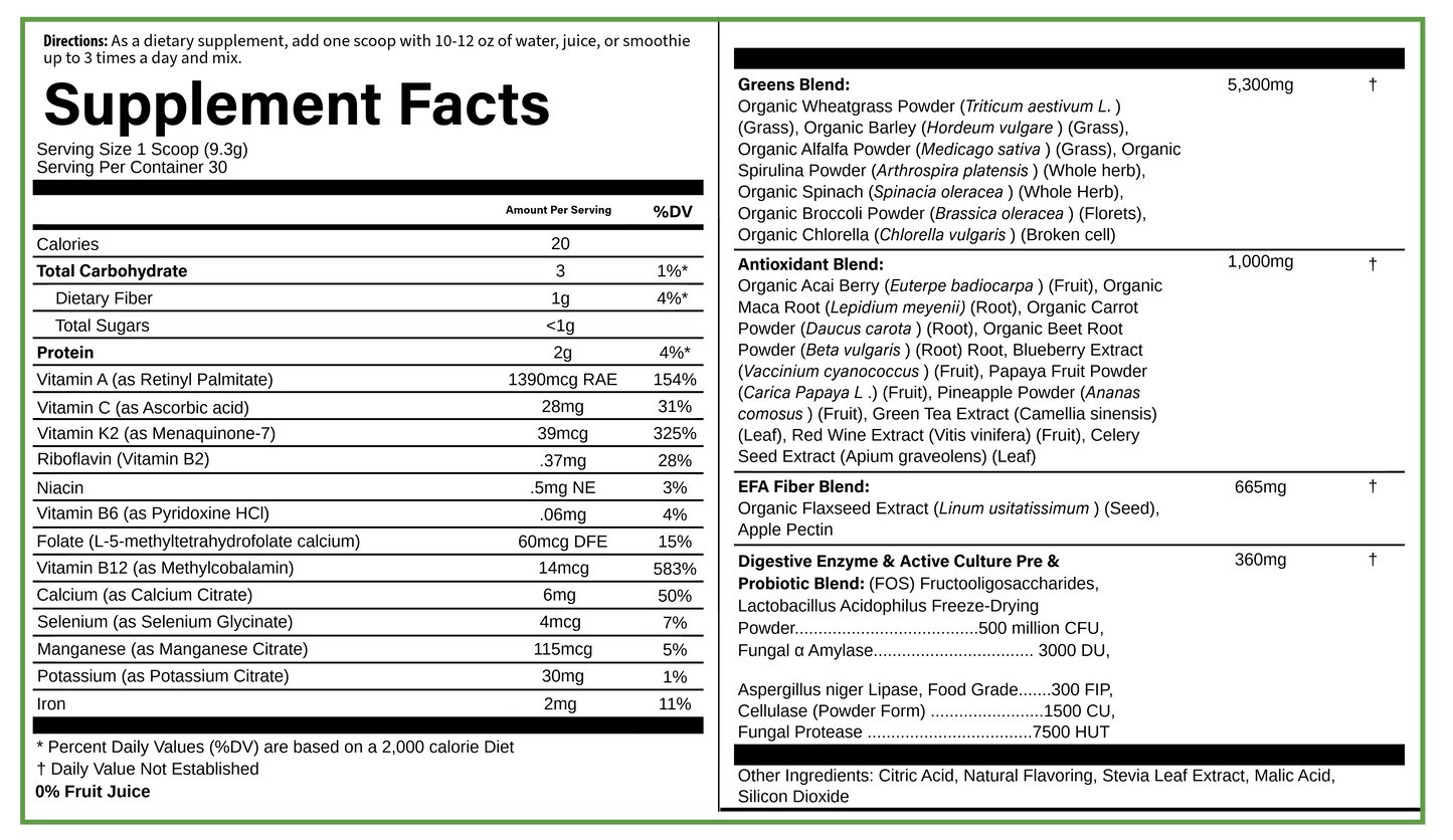 PURE® Greens Superfoods | Lemon Lime