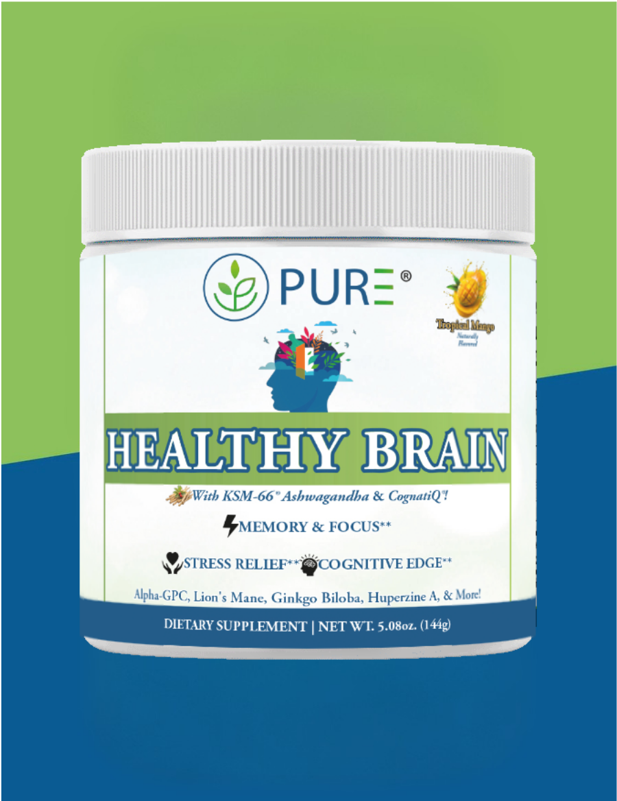 PURE® Healthy Brain | Mango Peach Tea Powder