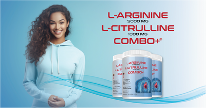 Combo+® L-Arginine 5000mg L-Citrulline 1000mg | Nitric Oxide, Heart, Workout, Cherry and Berry, 30 Servings, USA-Made!