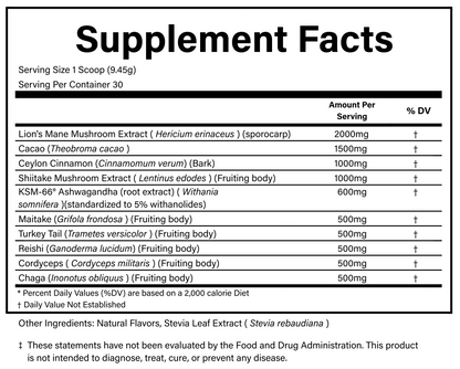 PURE® Mushroom Superblend | Chocolate Spice Powder