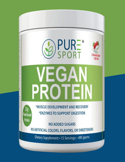 PURE® Sport Vegan Protein | Strawberry Cream Powder