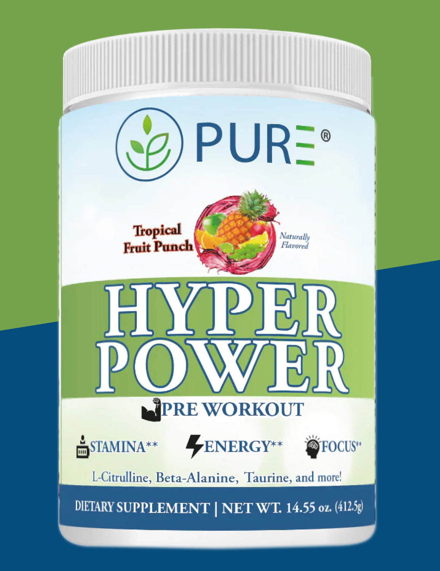 PURE® Hyper Power | Tropical Fruit Punch Powder