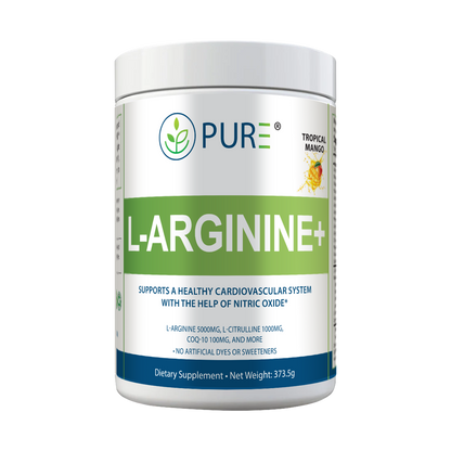 L-Arginine+ | Complete Cardiovascular Support | Berry, Cherry, Mango, Lemon Lime | Improve Circulation Antioxidants Energy & Stamina
