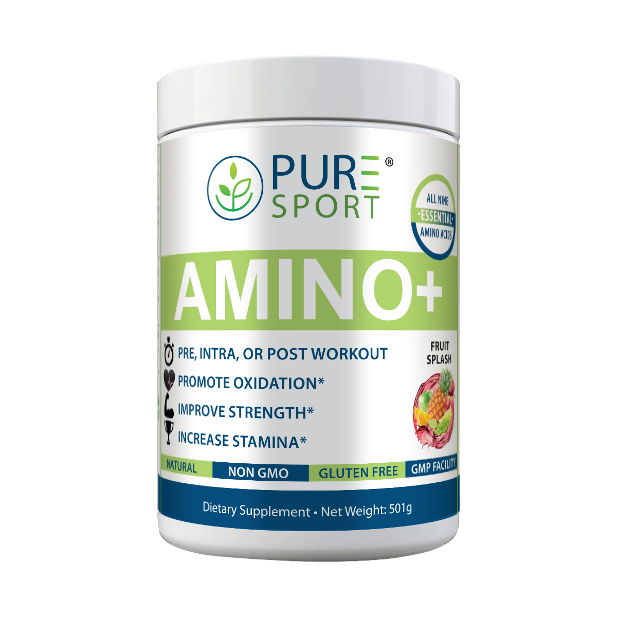 Amino+ | BCAA, L-Citrulline, Muscle, Fruit Splash, 30 Servings, USA!