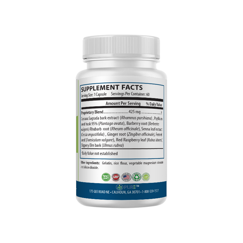 Pure Cleanse | Psyllium, Detox, Bloat Relief, Weight Loss, 60 Caps!