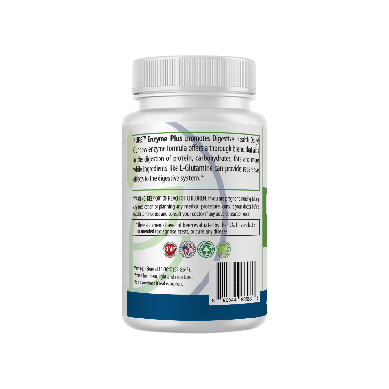 Digestive Enzymes+ | Protease, Lipase, L-Glutamine, Bloat Relief, 60 Caps, USA!