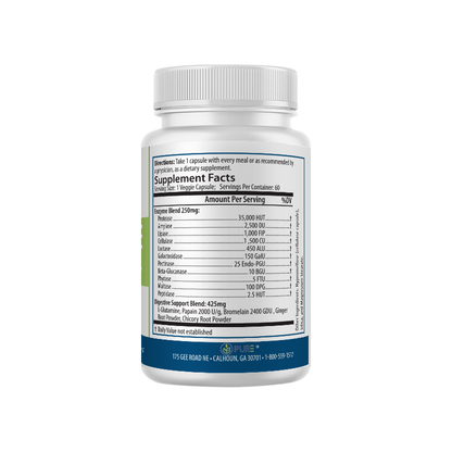 Digestive Enzymes+ | Protease, Lipase, L-Glutamine, Bloat Relief, 60 Caps, USA!