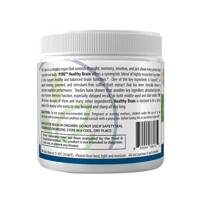 Healthy Brain | Lion’s Mane, Alpha-GPC, Focus, Memory, 30 Servings, USA!