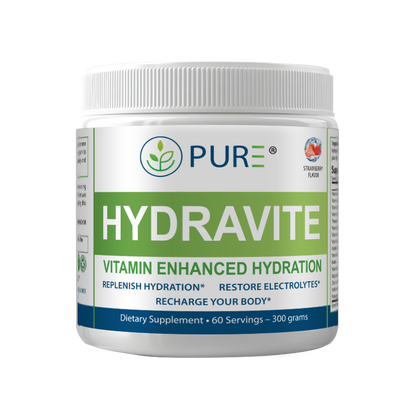 Hydravite | Electrolytes, Vitamins, Hydration, Strawberry, 60 Servings, USA!