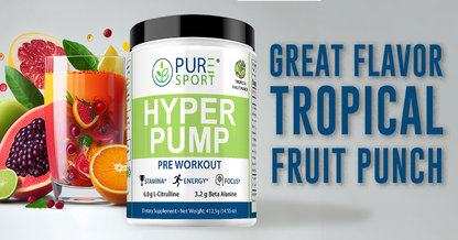Hyper Pump | Pre-Workout, L-Citrulline, Beta Alanine, Fruit Punch, 25 Serving!