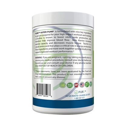 Hyper Pump | Pre-Workout, L-Citrulline, Beta Alanine, Fruit Punch, 25 Serving!