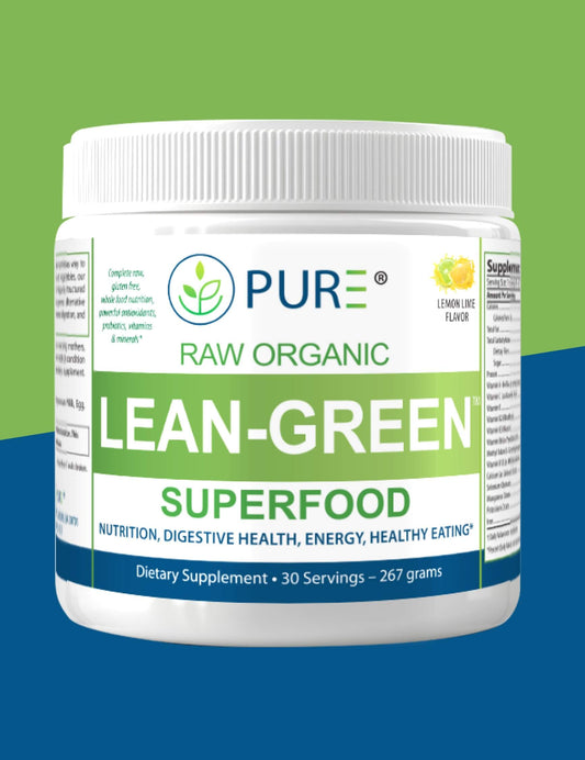 PURE® Greens Superfood | Nutrient-Rich Fruit & Veggie Blend | Mango and Lemon Lime, Powder (30 Servings) | Overall Wellness and Energy | Antioxidant Defense | Digestive Health