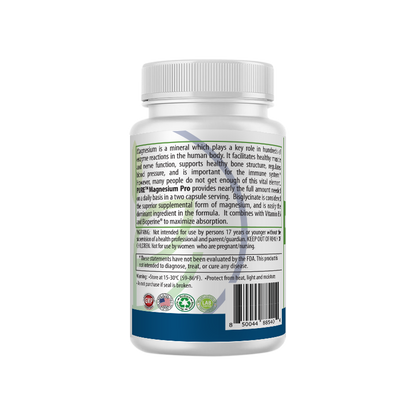 Magnesium Pro | 220mg, Bisglycinate, Stress, Muscle, 60 Caps, USA!