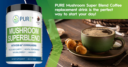 Mushroom Superblend | Lion’s Mane, Energy, Focus, Chocolate Spice, 30 Serving