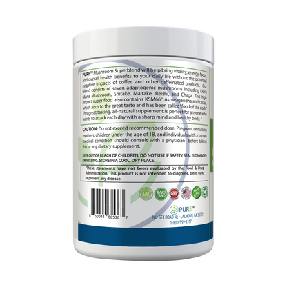 Mushroom Superblend | Lion’s Mane, Energy, Focus, Chocolate Spice, 30 Serving