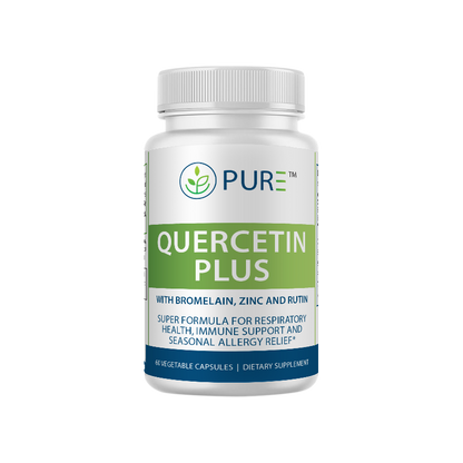 Quercetin Plus | Bromelain, Zinc, Immune, Allergy Relief, 30 Caps, USA!