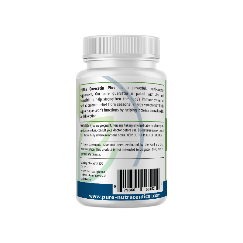 Quercetin Plus | Bromelain, Zinc, Immune, Allergy Relief, 30 Caps, USA!