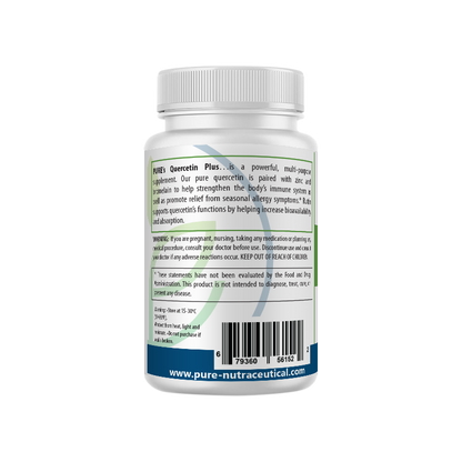 Quercetin Plus | Bromelain, Zinc, Immune, Allergy Relief, 30 Caps, USA!