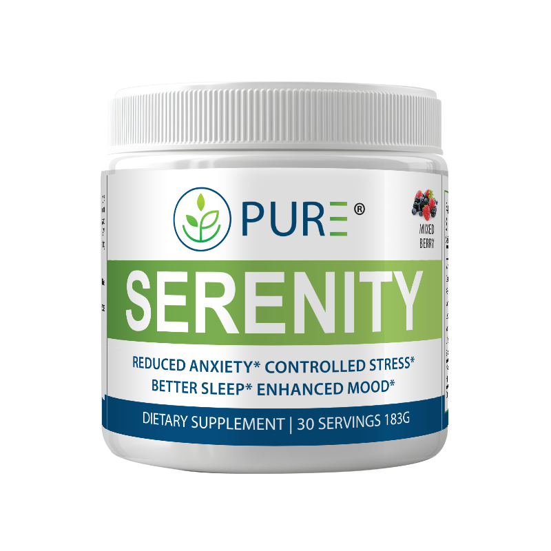 Serenity | Ashwagandha, GABA, Stress Relief, Sleep, Mixed Berry, 30 Servings!