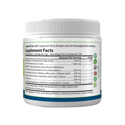 Serenity | Ashwagandha, GABA, Stress Relief, Sleep, Mixed Berry, 30 Servings!