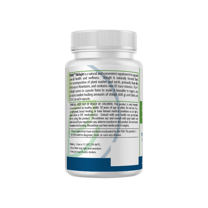 Shilajit | 600mg, 50% Fulvic Acid, Energy, Immune, 60 Caps, USA!