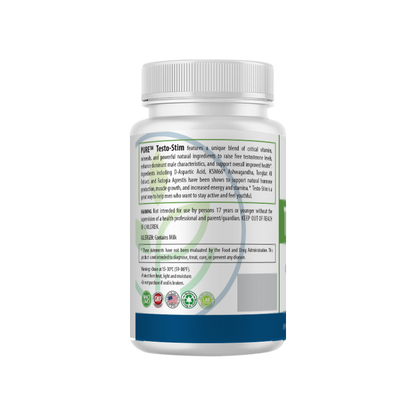 Testo-Stim | Fadogia, Ashwagandha, Testosterone Libido, 224 Caps, USA!