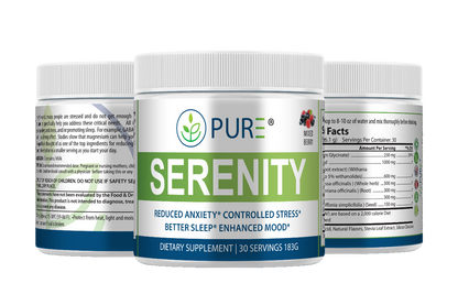 Serenity | Ashwagandha, GABA, Stress Relief, Sleep, Mixed Berry, 30 Servings!