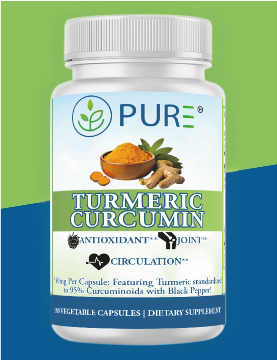 PURE® Turmeric Curcumin | 180 Capsules