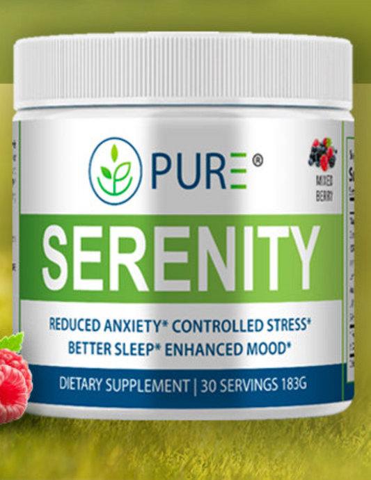 Serenity | (183g, 30 servings) Calm, Sleep, Thrive! in Mixed Berry Flavor!