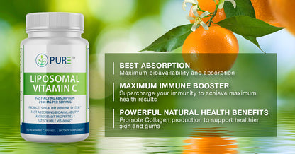 Liposomal Vitamin C |  2100mg, Immune, Antioxidant, 120 Caps, USA!