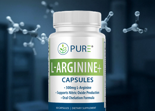 L-arginine+ Capsules | (30 Servings!) Nitric Oxide Production & Cardiovascular Health