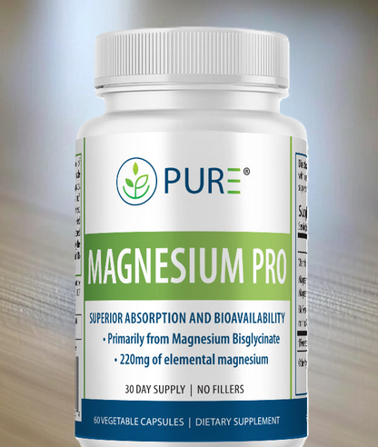 Magnesium Pro | 220mg, Bisglycinate, Stress, Muscle, 60 Caps, USA!