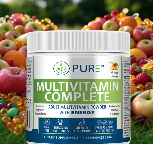 Multivitamin Complete | (30 servings) Powdered Vitality, Orange Mango Flavor!