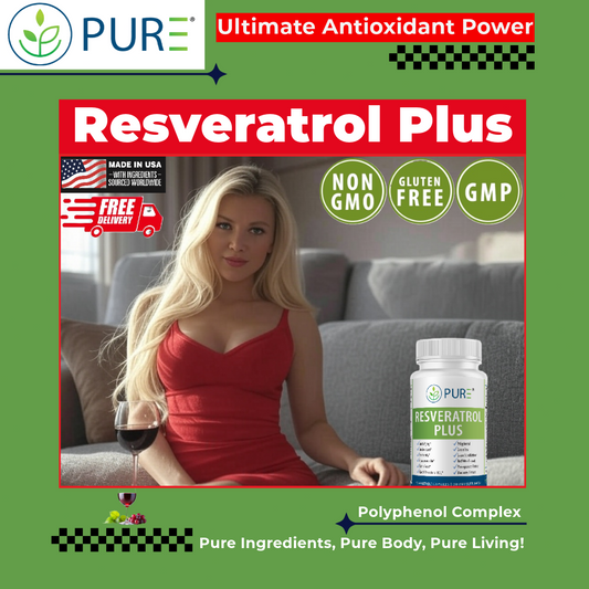 Resveratrol Plus | 605mg, Polyphenols, Heart, Anti-Aging, 60 Caps, USA!