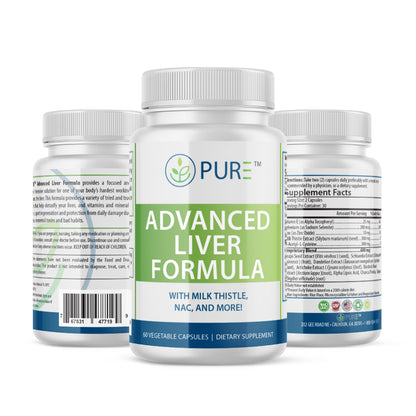 Advanced Liver Formula | Milk Thistle, NAC, Liver Detox, 60 Caps, USA!