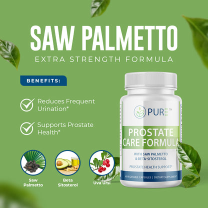 Prostate Care Formula | Saw Palmetto, Beta-Sitosterol, BPH, Urinary Health!