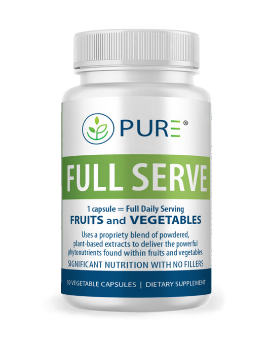 PURE FULL SERVE, A Full Day Serving of Fruits and Vegetables